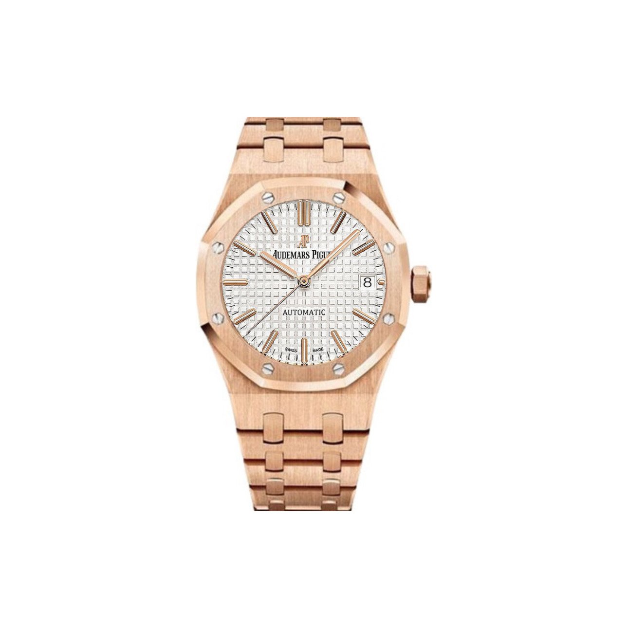 Untitled design - 1 AUDEMARS PIGUET ROYAL OAK 15450OR WHITE DIAL 37MM - Image 1