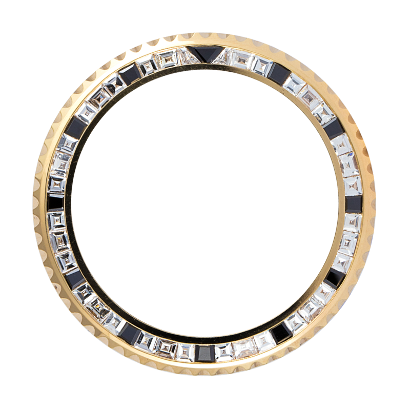 Yellow Gold Diamond Set Custom Bezel for Rolex GMT-Master II / Submariner - Image 1