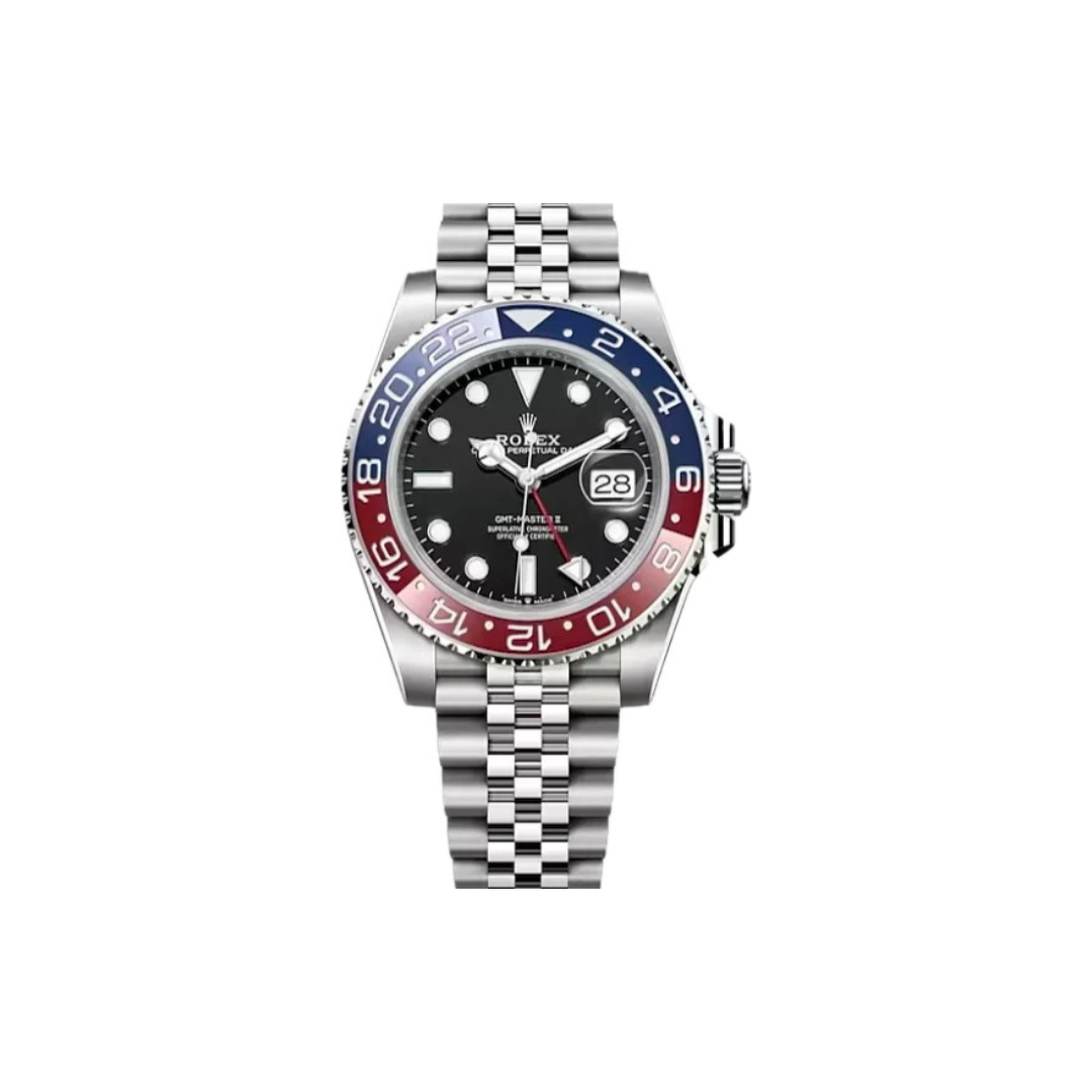 IMG_2130 ROLEX GMT-MASTER II PEPSI JUBILEE BLACK DIAL 40MM - Image 1